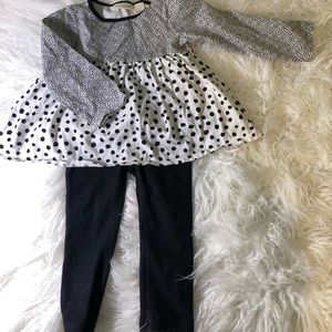 TODDLER dots long sleeve dress